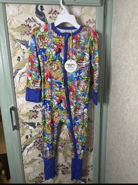 Kids Bamboo Sonic the Hedgehog Onesie Pajamas